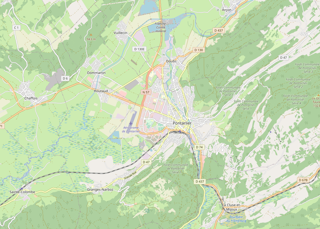 carte de Pontarlier